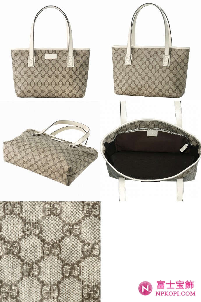 GUCCI/グッチ 2012年春夏TOTE SM ZIP CLOSUREコーティングキャンバスGG柄スモールトートバッグ 211138 FCIER 9761 